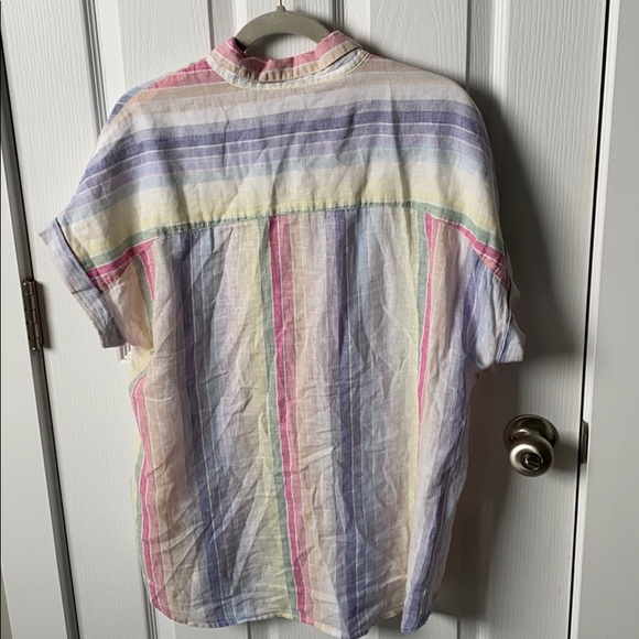 Multi-Colored Striped Button Up - Picture 2 of 3